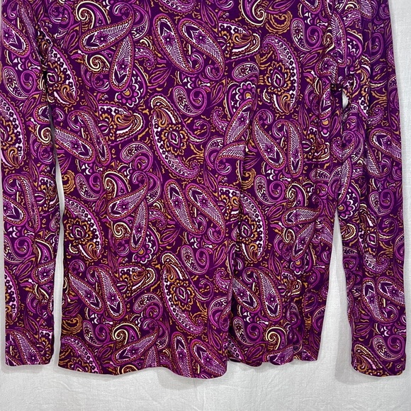 White Stag Purple Cotton Knit Long Sleeve Shirt - Picture 5 of 7
